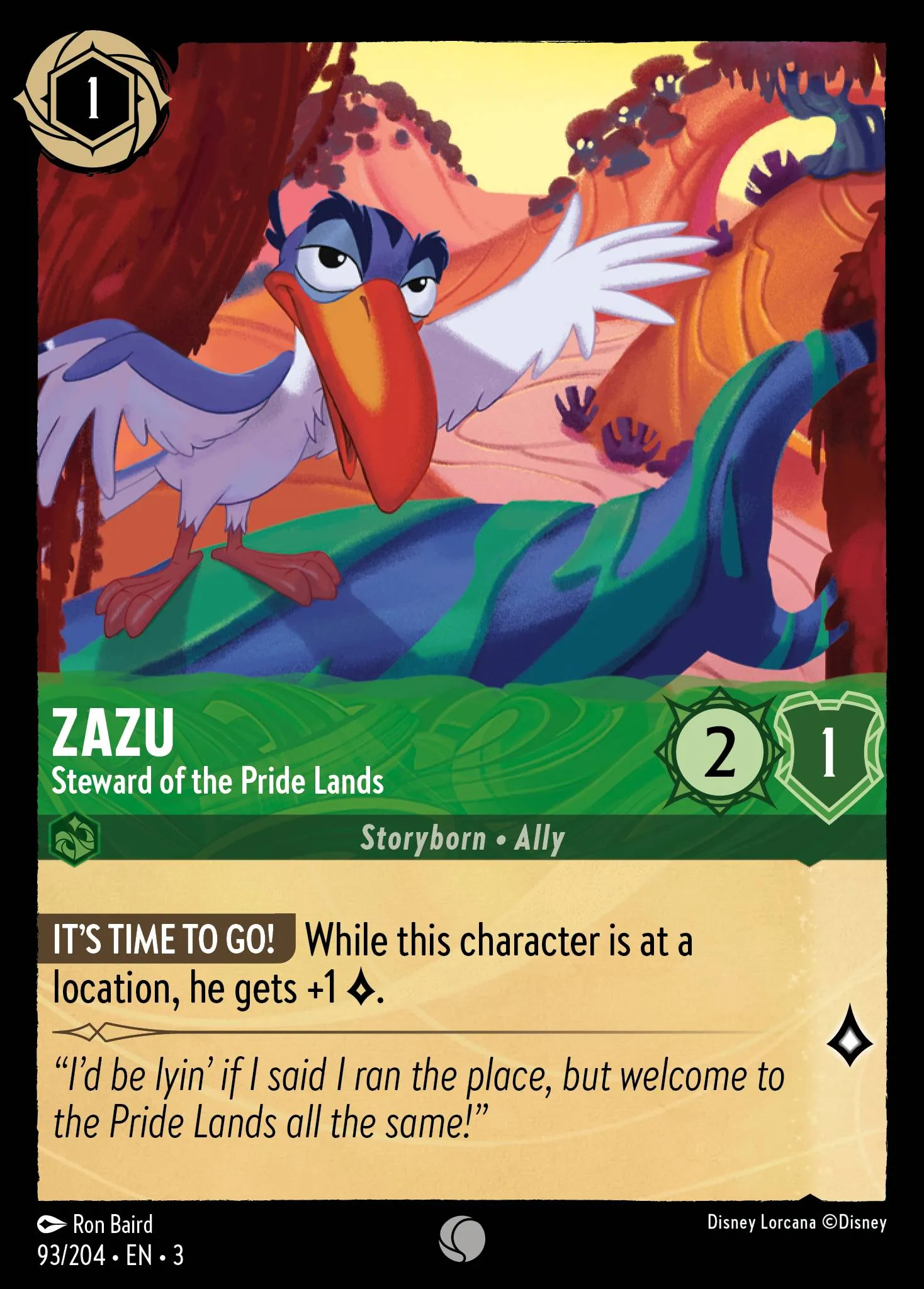 Zazu - Steward of the Pride Lands (003-093)