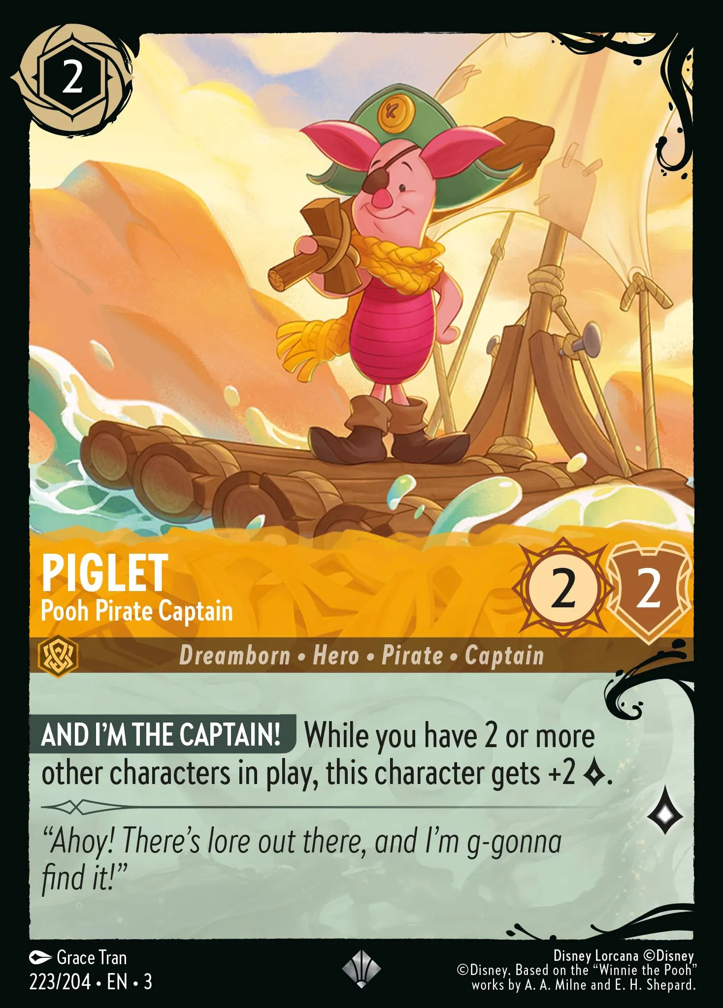 Piglet - Pooh Pirate Captain (003-223)