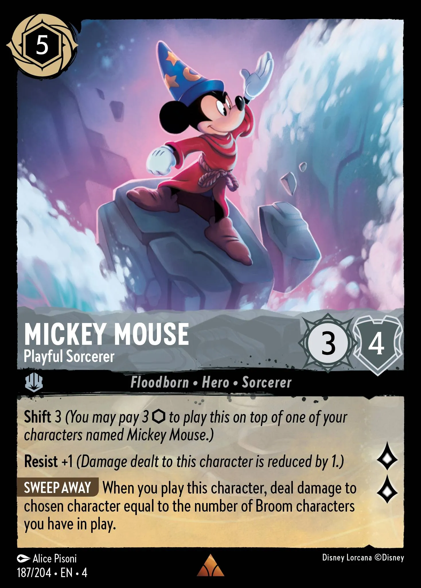 Mickey Mouse - Playful Sorcerer (004-187)