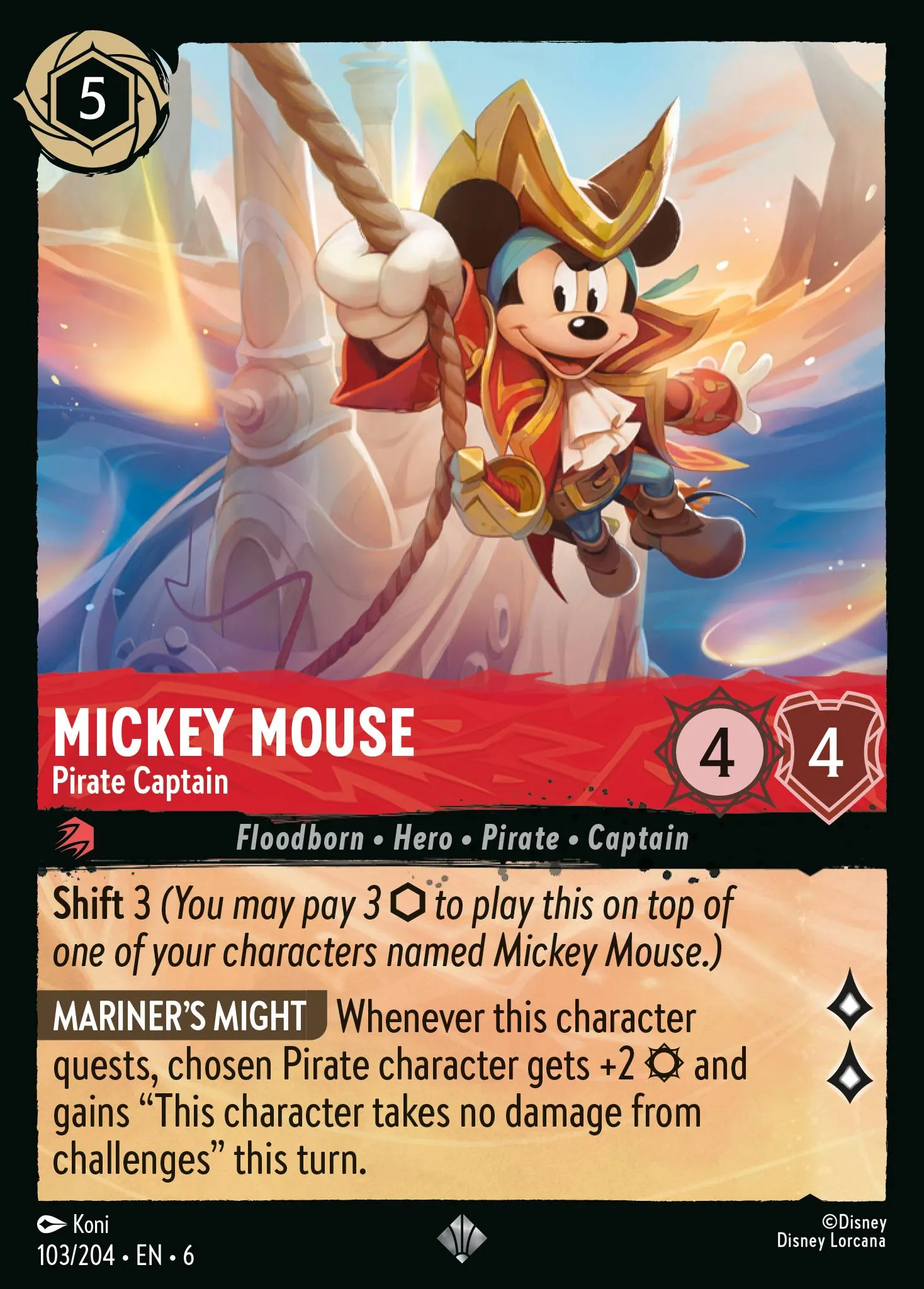 Mickey Mouse - Pirate Captain (006-103)