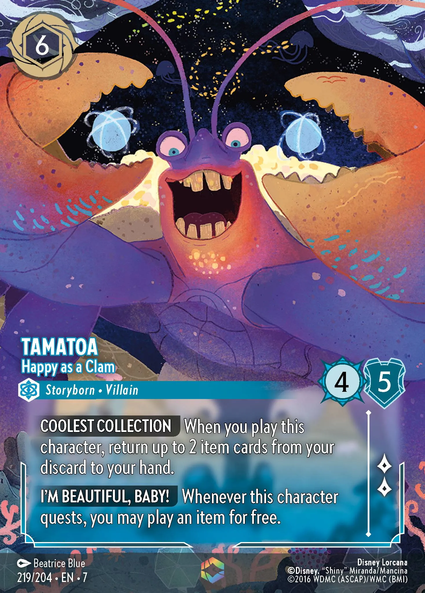 Tamatoa - Happy as a Clam (007-219)