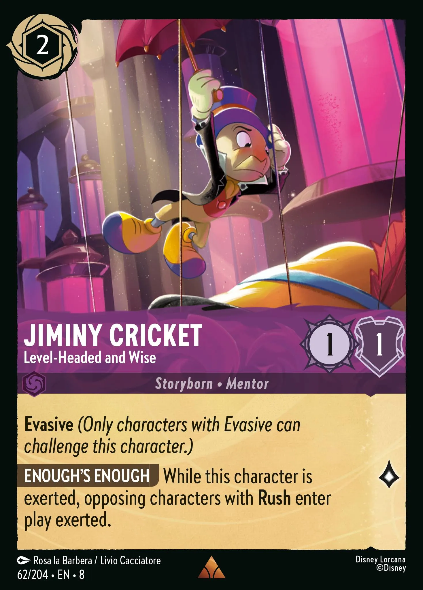 Jiminy Cricket - Level-Headed and Wise (008-062)