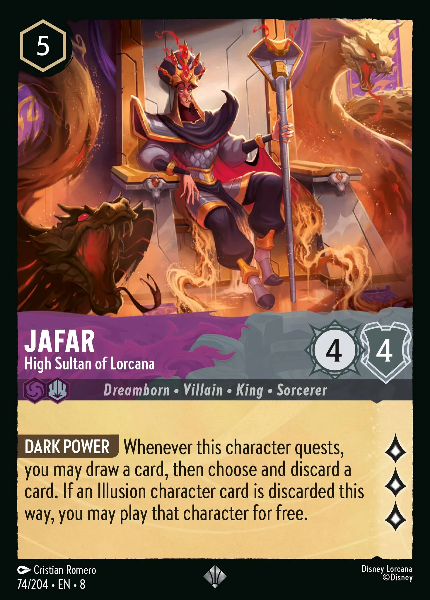 Jafar - High Sultan of Lorcana (008-074)