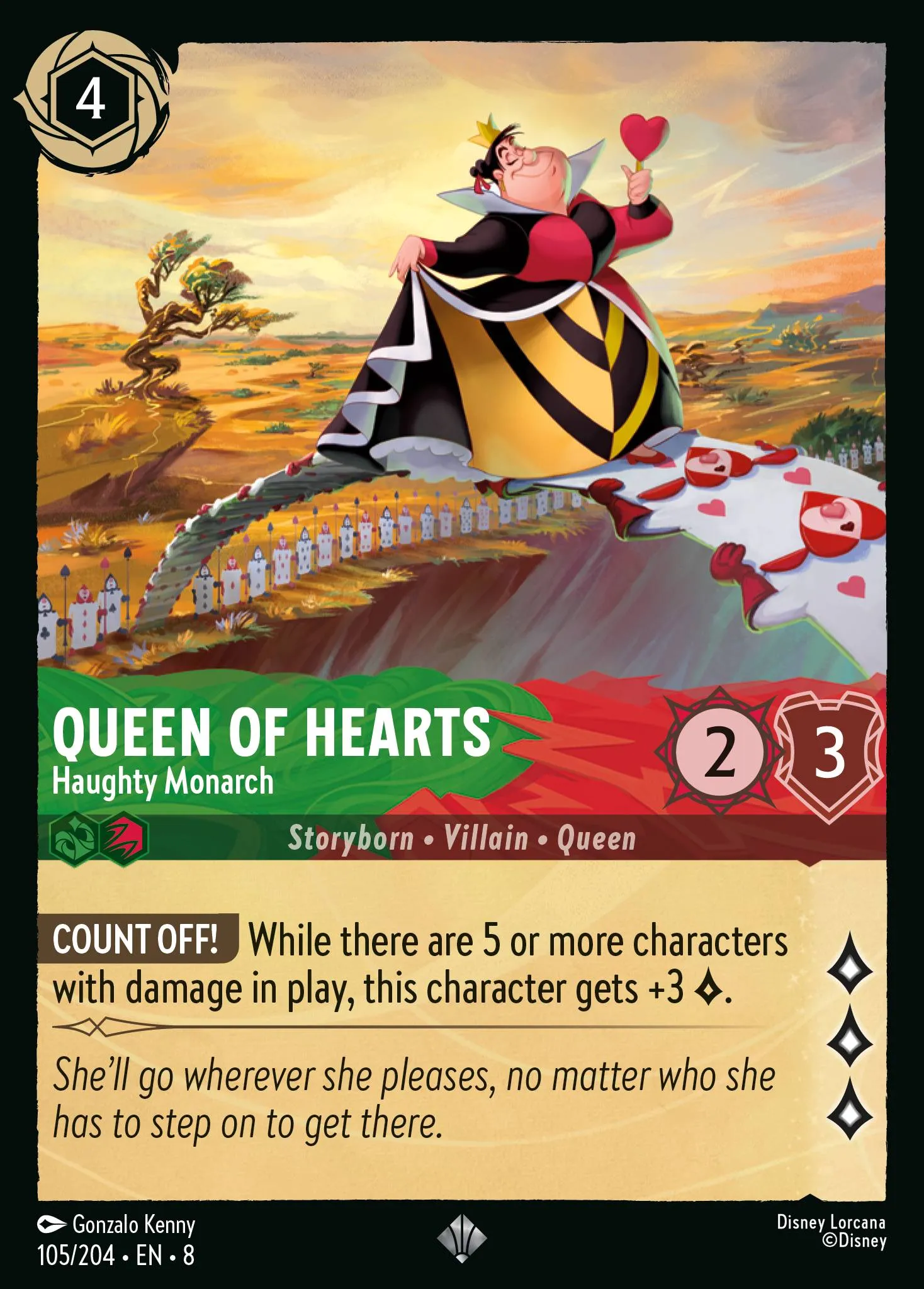 Queen of Hearts - Haughty Monarch (008-105)