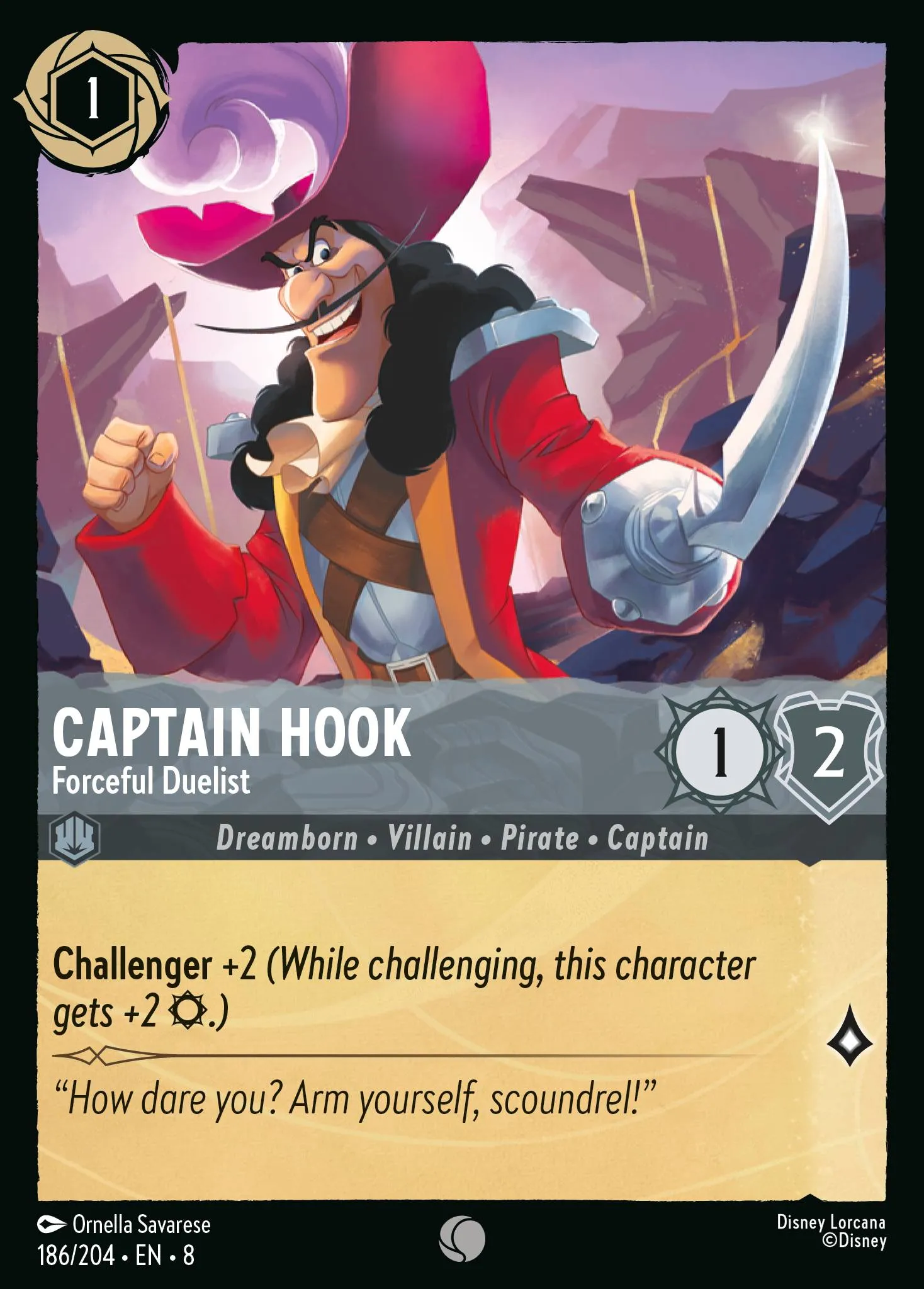 Captain Hook - Forceful Duelist (008-186)