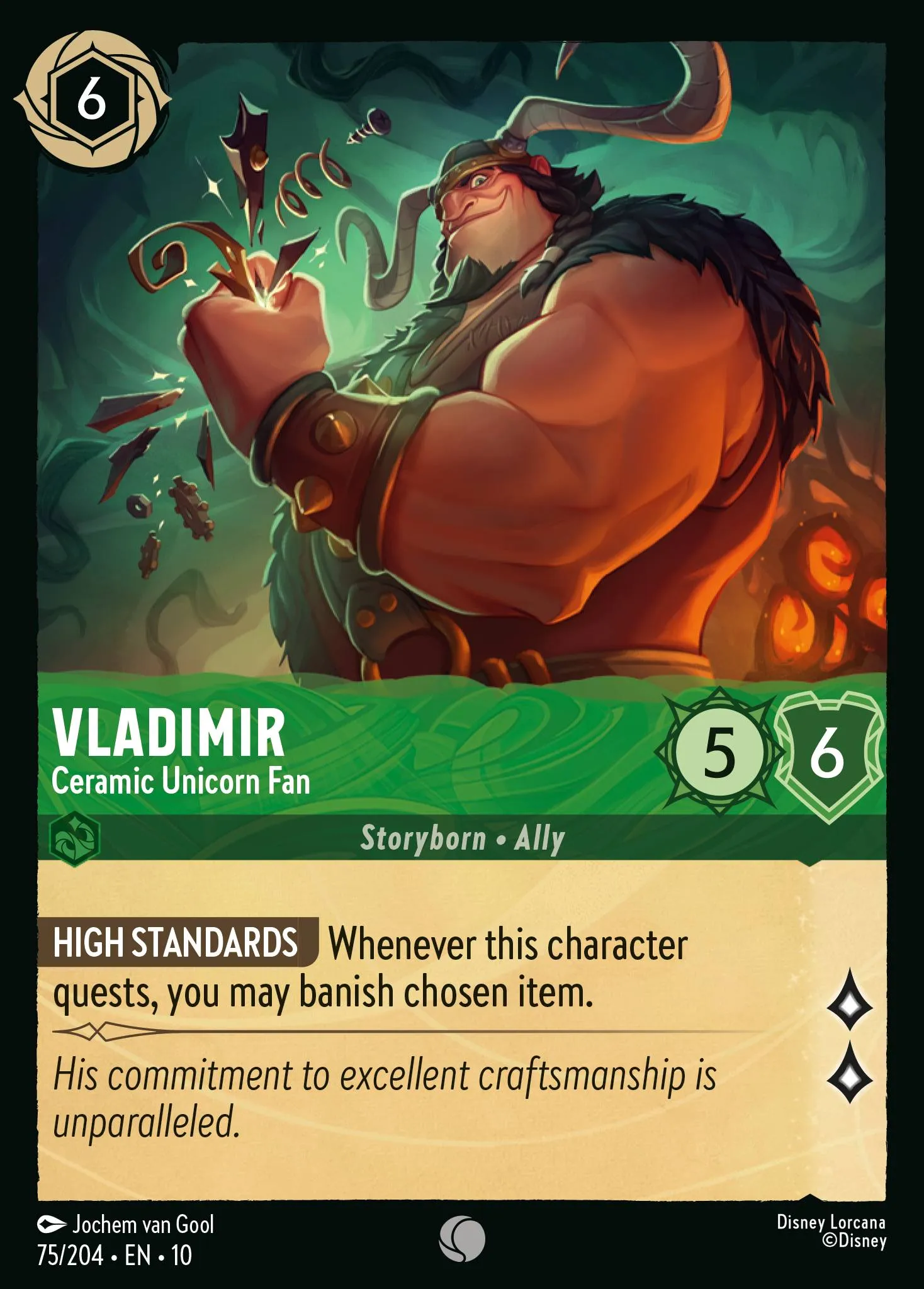 Vladimir - Ceramic Unicorn Fan (010-075)