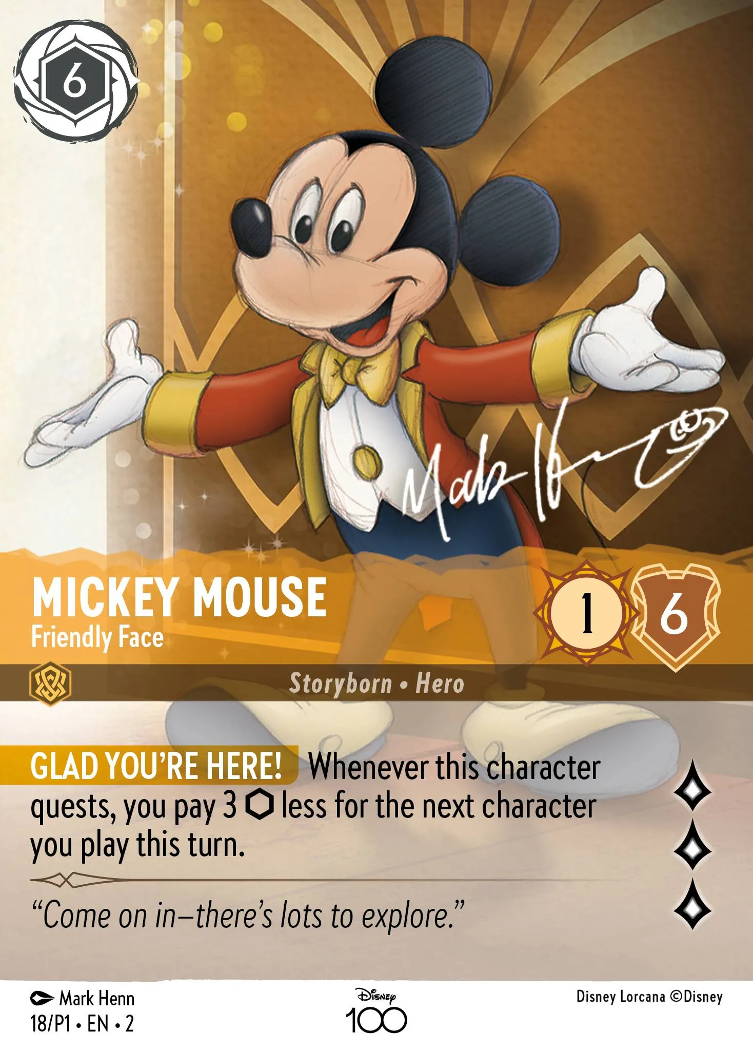 Mickey Mouse - Friendly Face (P1-018)