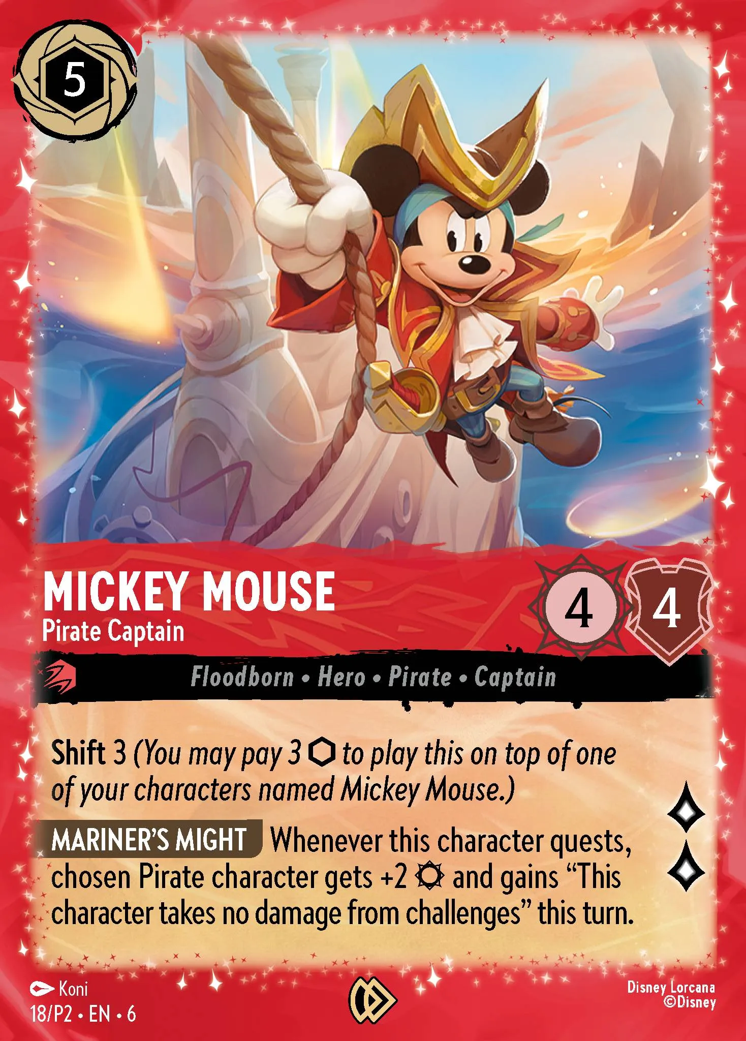 Mickey Mouse - Pirate Captain (P2-018)