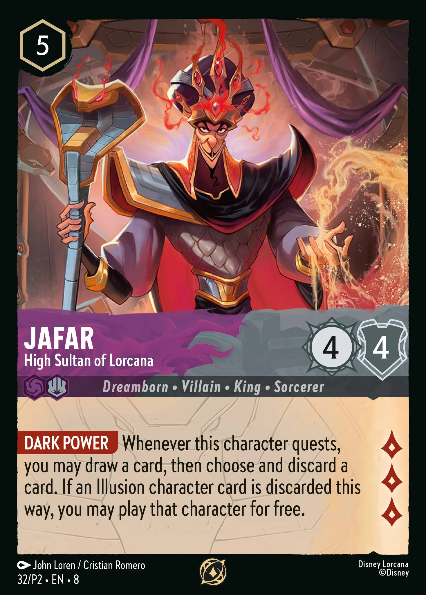 Jafar - High Sultan of Lorcana (P2-032)