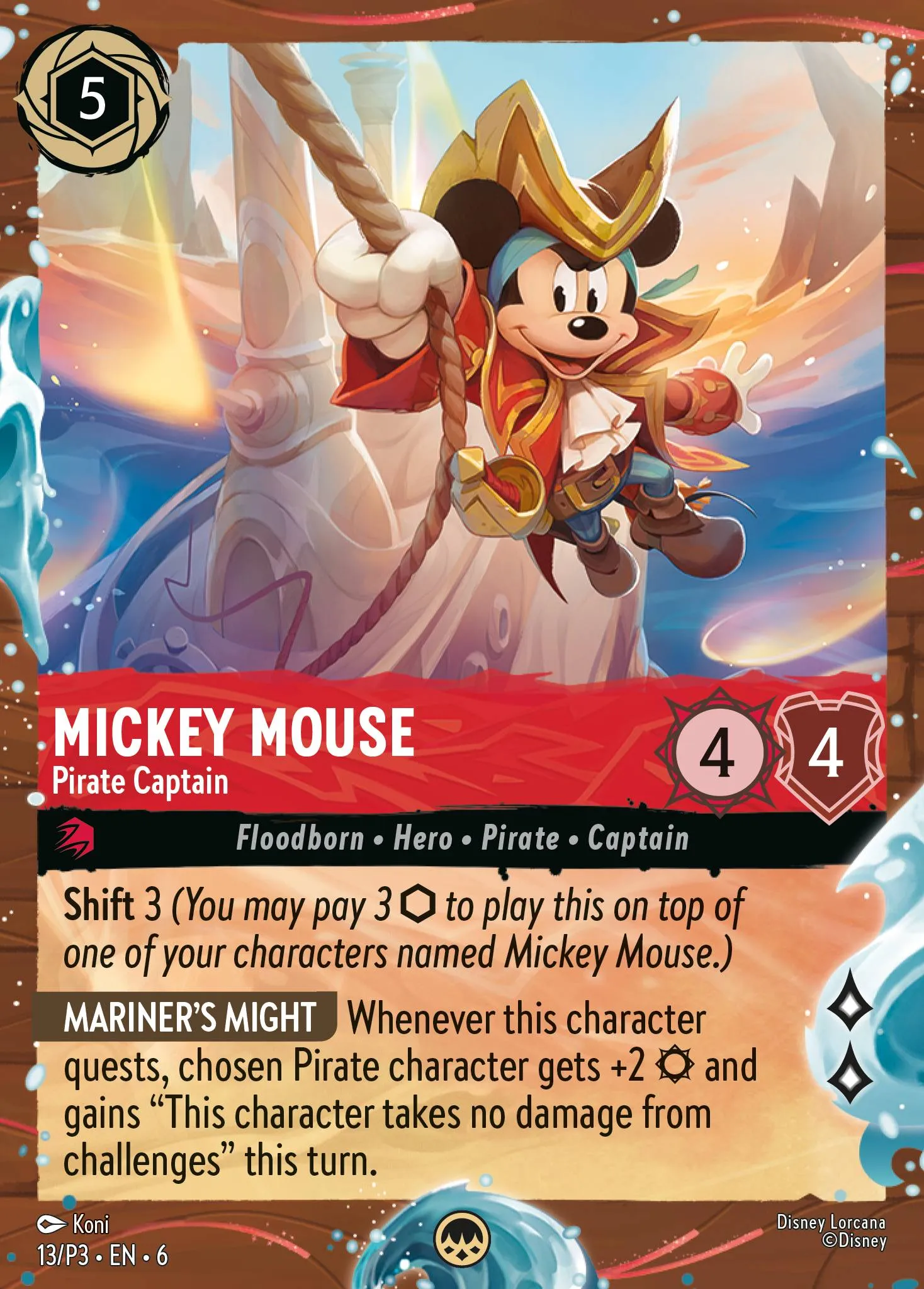 Mickey Mouse - Pirate Captain (P3-013)