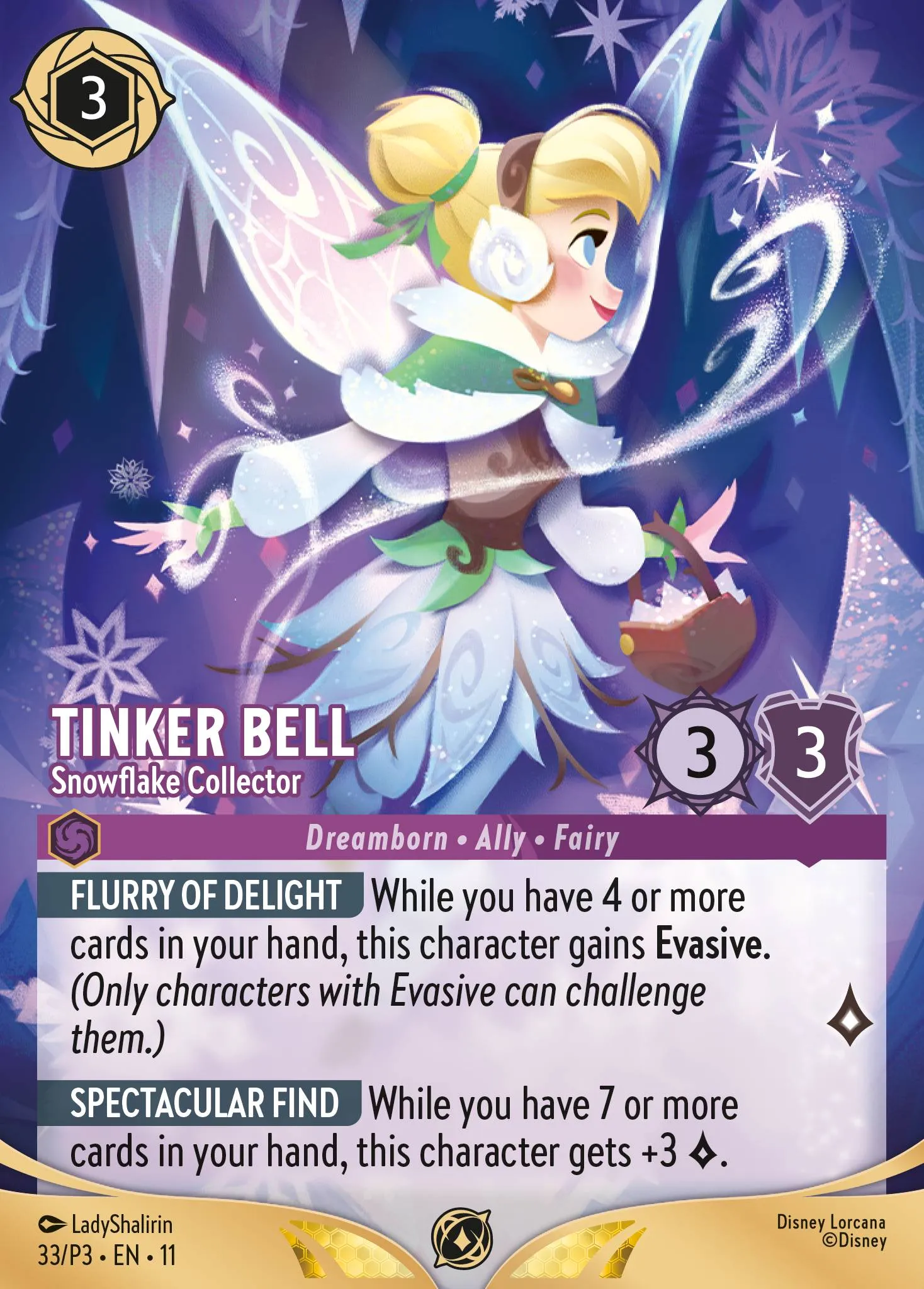 Tinker Bell - Snowflake Collector (P3-033)